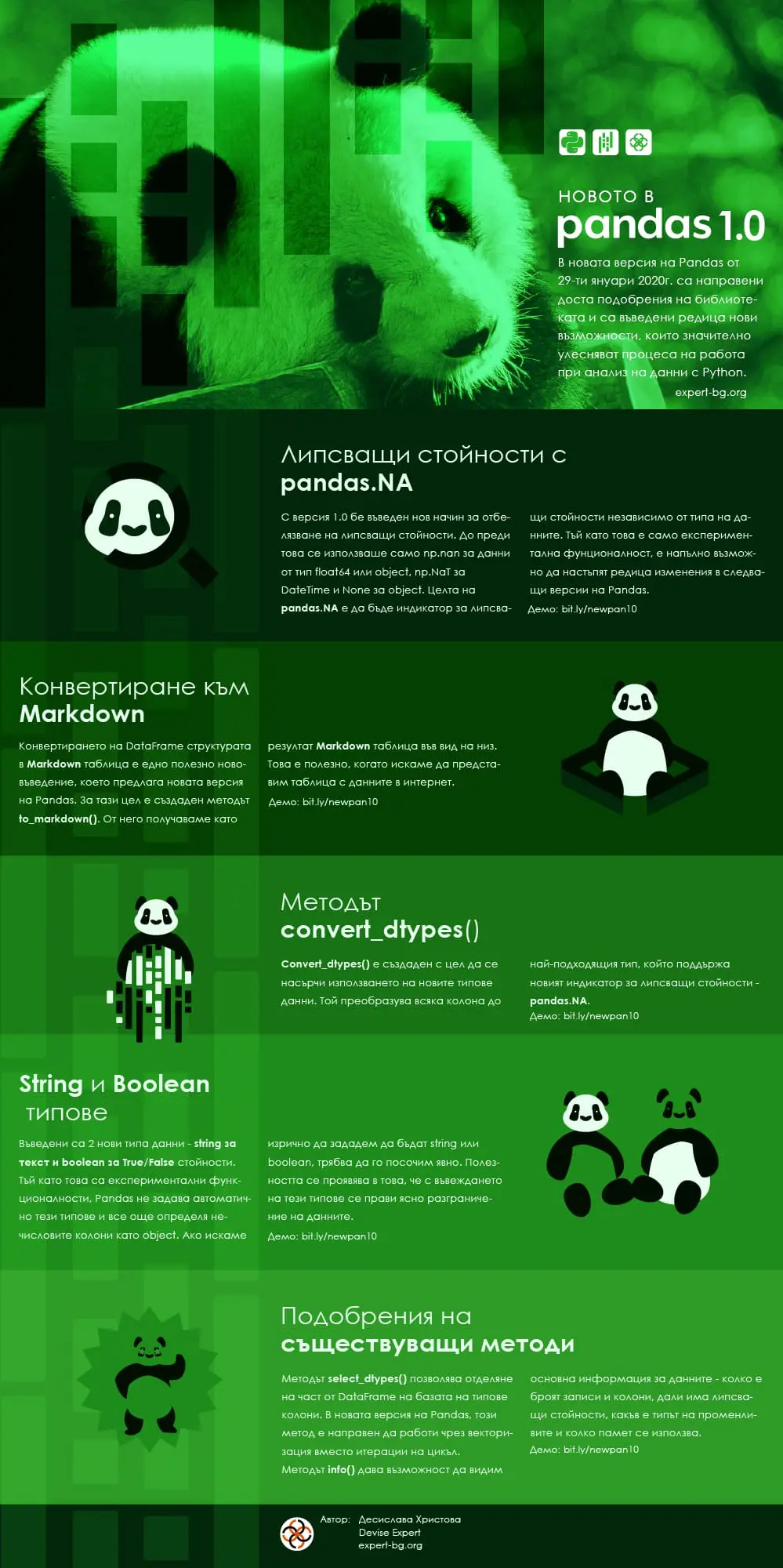 Новото pandas 1.0